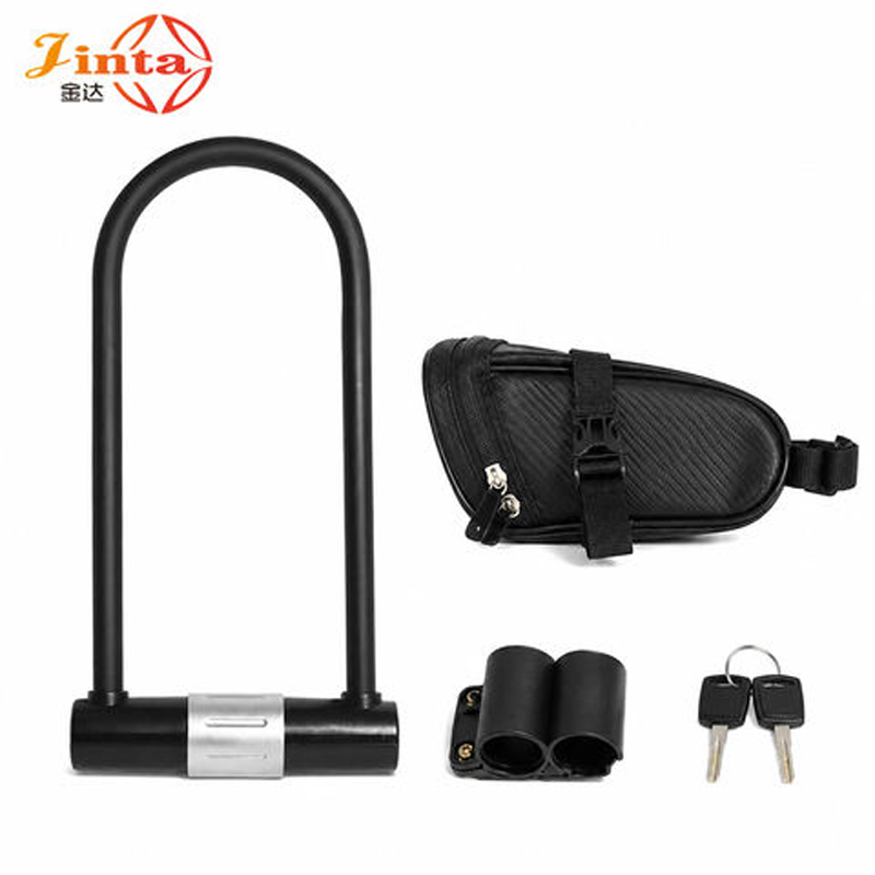 Heavy‑Duty Anti‑Theft Bike U‑Lock Set with Storage Bag